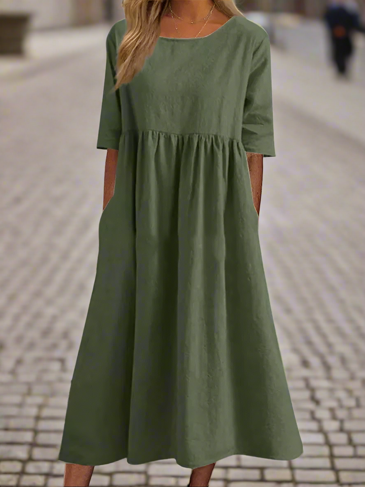 Mila – Pocket Cotton Dress for Women