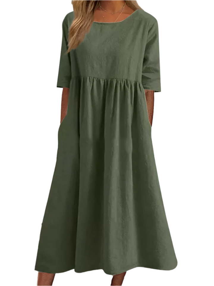 Mila – Pocket Cotton Dress for Women