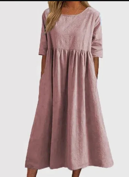 Mila – Pocket Cotton Dress for Women