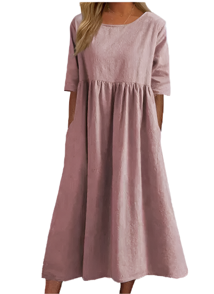 Mila – Pocket Cotton Dress for Women