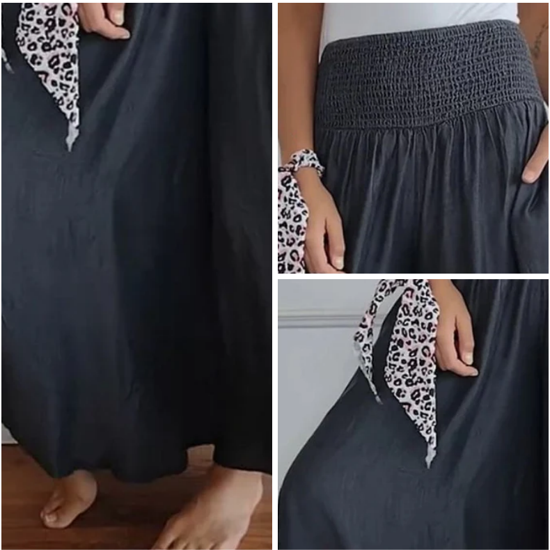 Keira – Trendy High-Waist Wide-Leg Skirt for Women with Pockets