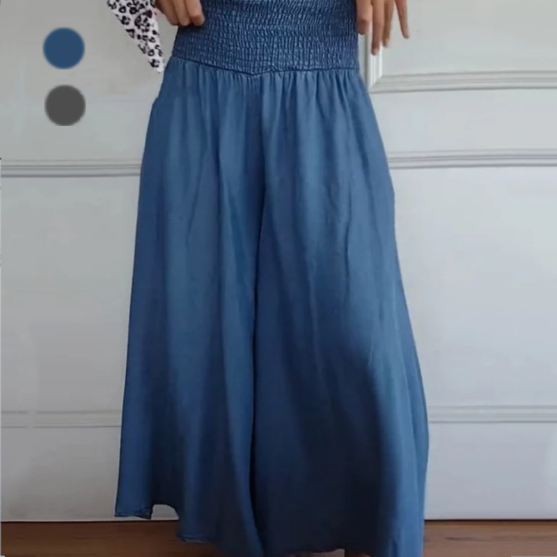 Keira – Trendy High-Waist Wide-Leg Skirt for Women with Pockets