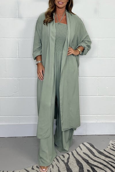 Kayla – Two-Piece Women’s Cardigan & Jumpsuit Set