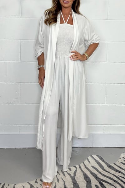 Kayla – Two-Piece Women’s Cardigan & Jumpsuit Set