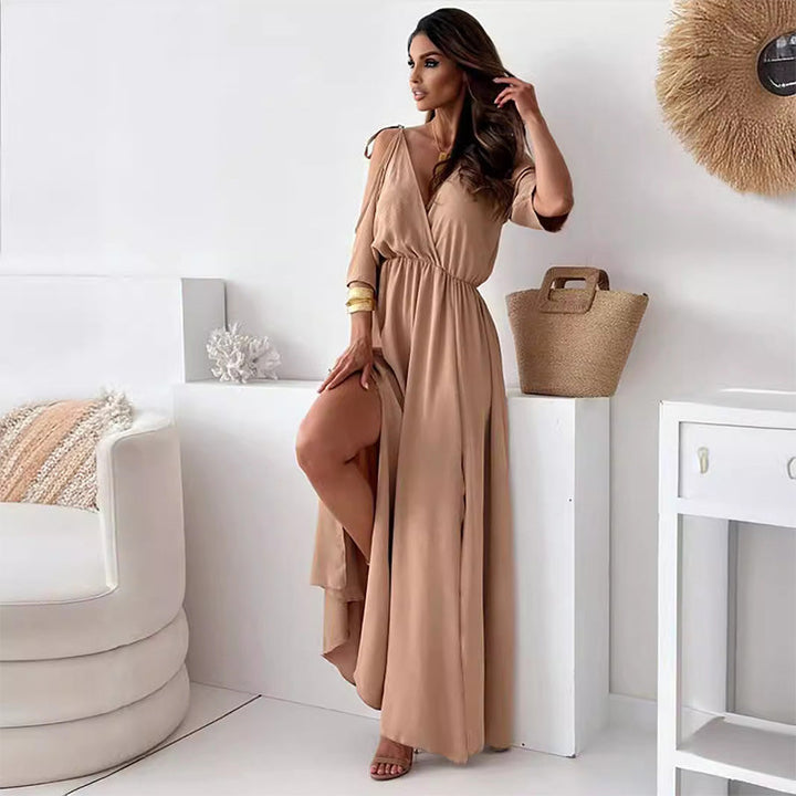 Lexie – Plunging Neck Cold Shoulder Women’s Dress