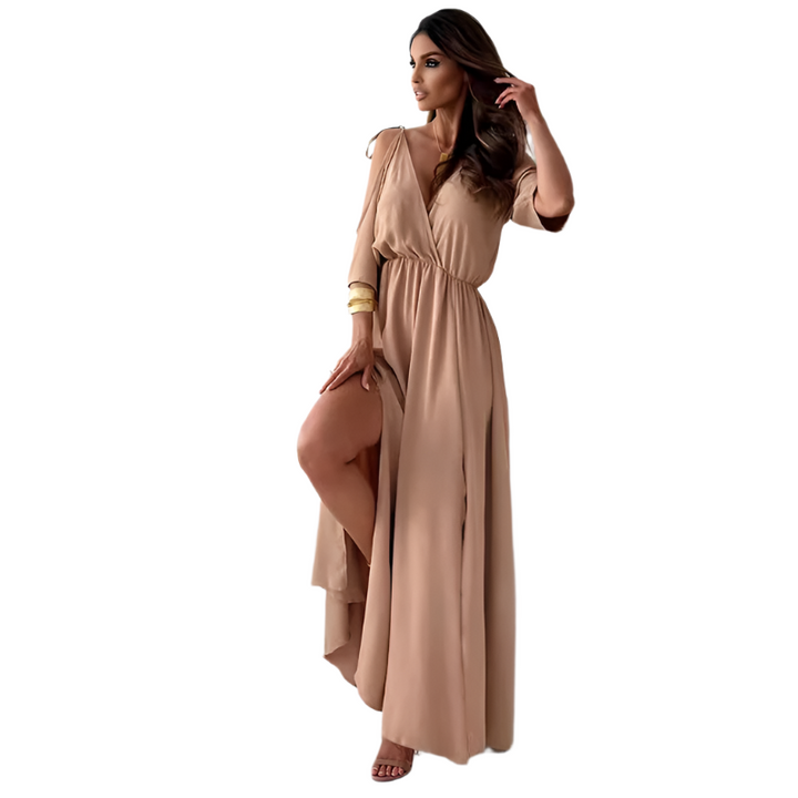Lexie – Plunging Neck Cold Shoulder Women’s Dress