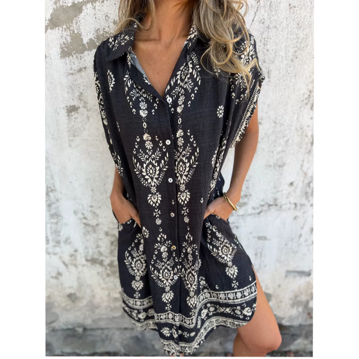 Kehlani – Effortless Style Women’s Printed Dress with Pockets