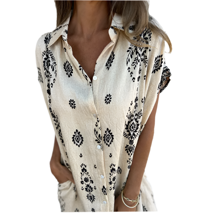 Kehlani – Effortless Style Women’s Printed Dress with Pockets