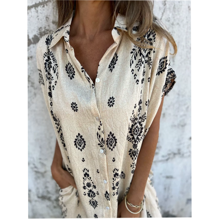 Kehlani – Effortless Style Women’s Printed Dress with Pockets