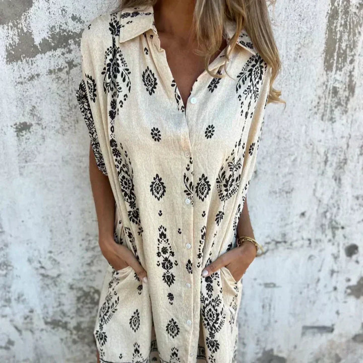 Kehlani – Effortless Style Women’s Printed Dress with Pockets