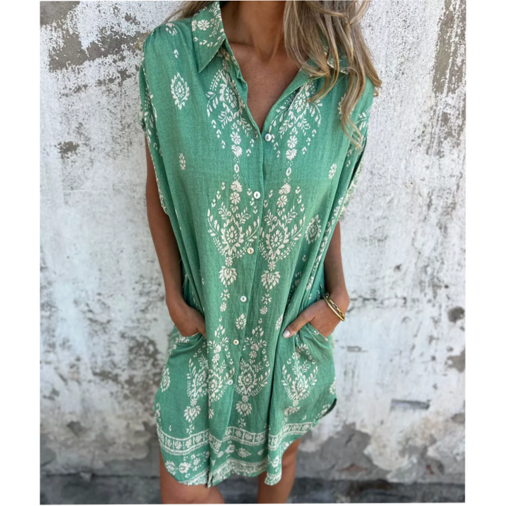 Kehlani – Effortless Style Women’s Printed Dress with Pockets