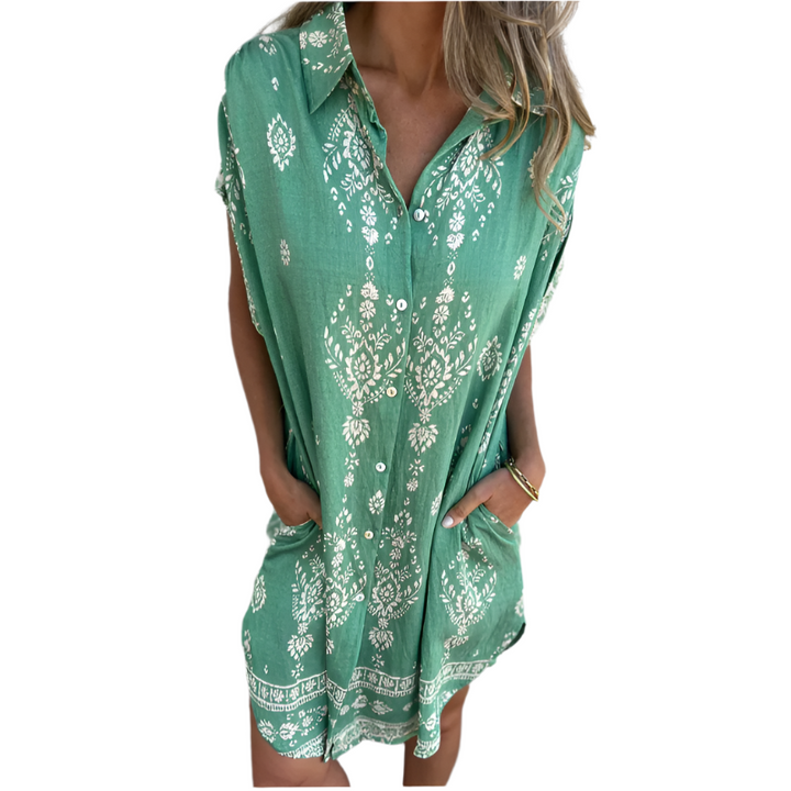 Kehlani – Effortless Style Women’s Printed Dress with Pockets