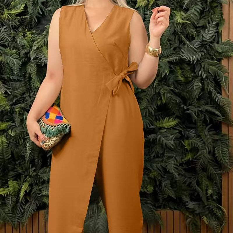 Emma – Adjustable Fit Women’s V-Neck Jumpsuit