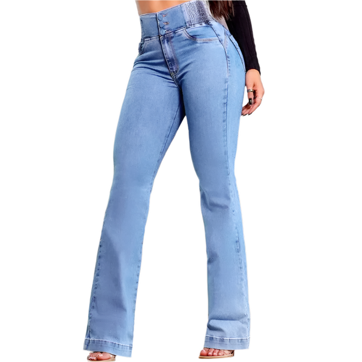 Andrea – Women’s High-Waisted Stretch Flared Jeans