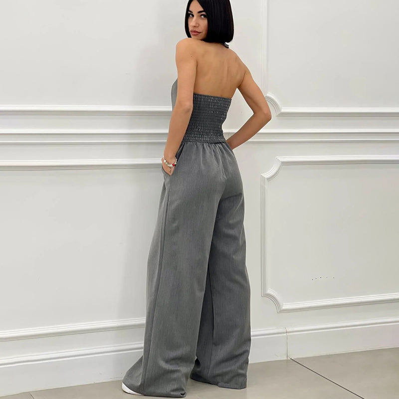 Aria – Women’s Sleeveless Button-Front Jumpsuit