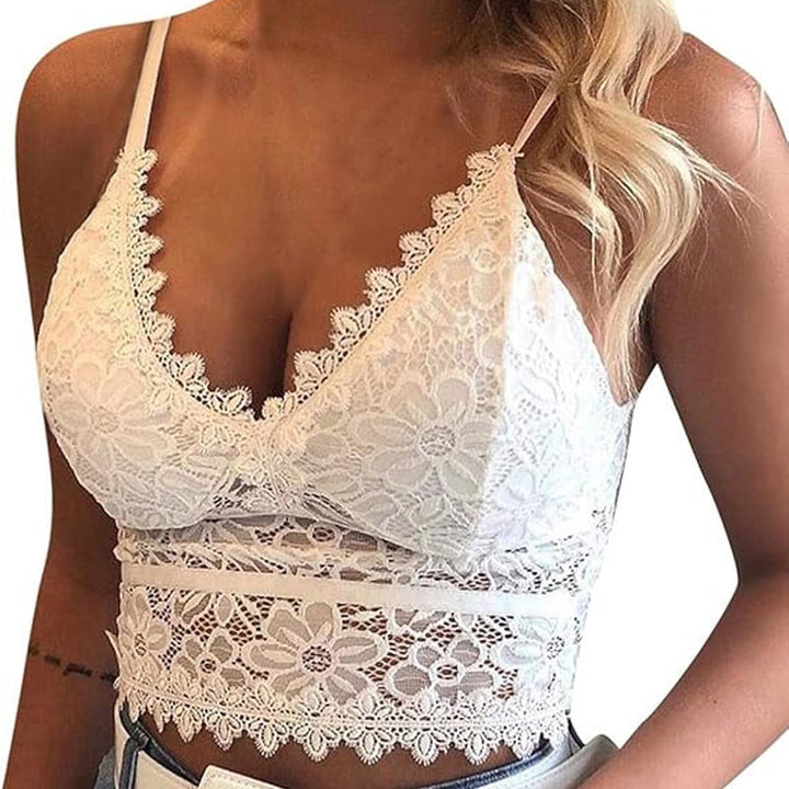 Emery – Women’s Floral Lace Cami Crop Top