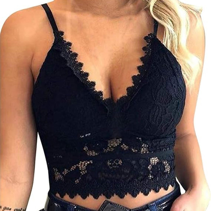 Emery – Women’s Floral Lace Cami Crop Top