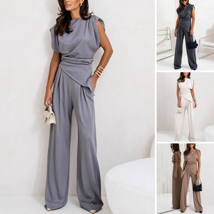 Leonora – Elegant Solid-Coloured Two-Piece Set for Women