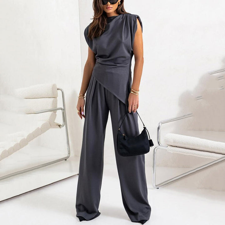 Leonora – Elegant Solid-Coloured Two-Piece Set for Women