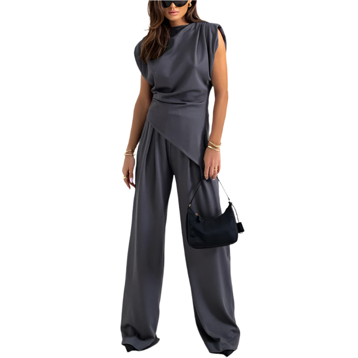 Leonora – Elegant Solid-Coloured Two-Piece Set for Women