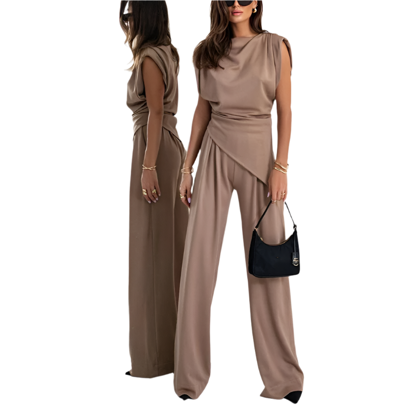 Leonora – Elegant Solid-Coloured Two-Piece Set for Women