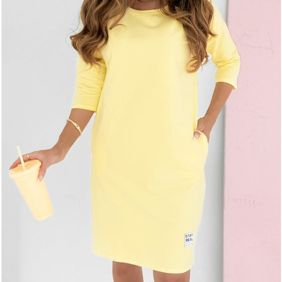 Maribel – Everyday Comfort Women’s Pocket Midi Dress