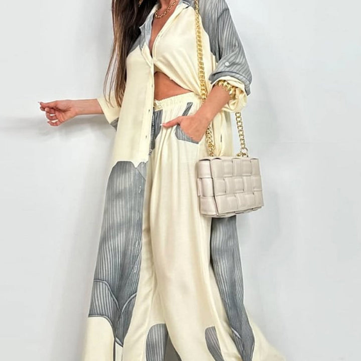 Margarette – Flowy Women’s Lounge Shirt & Trouser Set