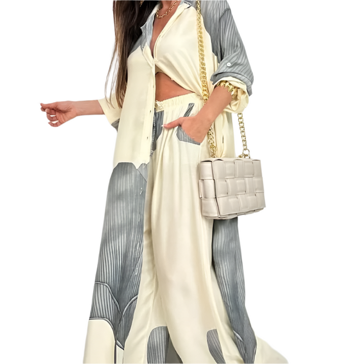 Margarette – Flowy Women’s Lounge Shirt & Trouser Set