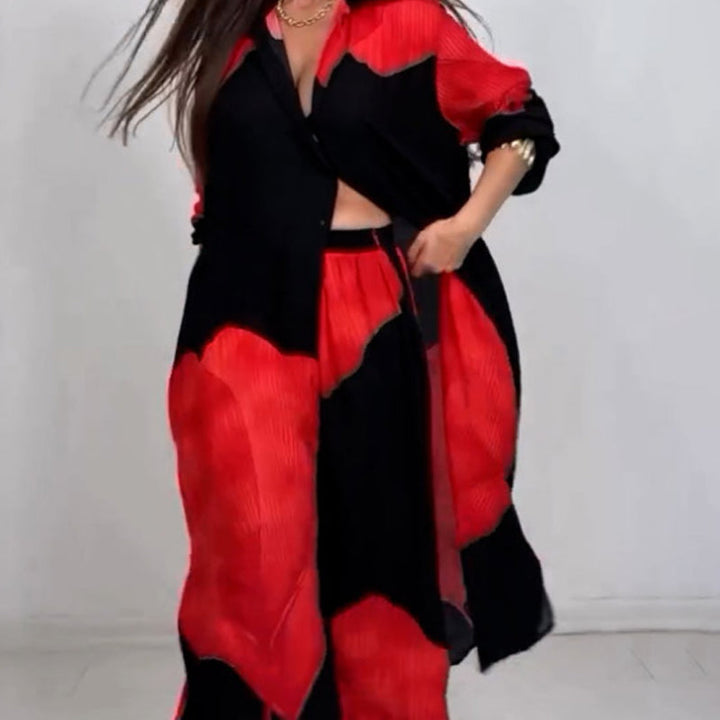 Margarette – Flowy Women’s Lounge Shirt & Trouser Set