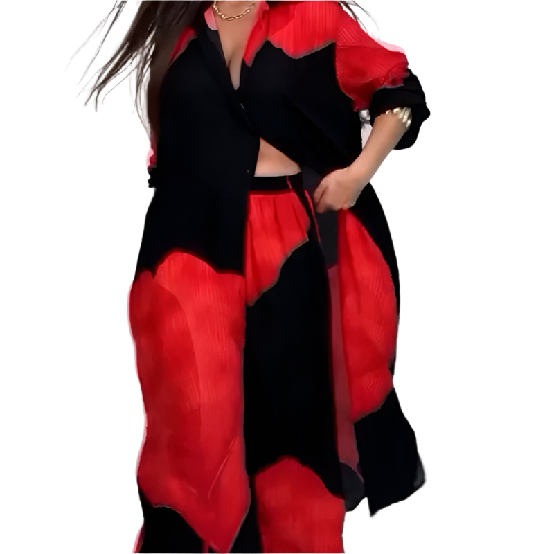Margarette – Flowy Women’s Lounge Shirt & Trouser Set