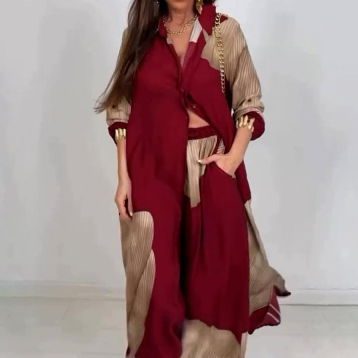 Margarette – Flowy Women’s Lounge Shirt & Trouser Set