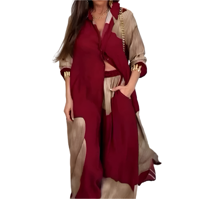 Margarette – Flowy Women’s Lounge Shirt & Trouser Set
