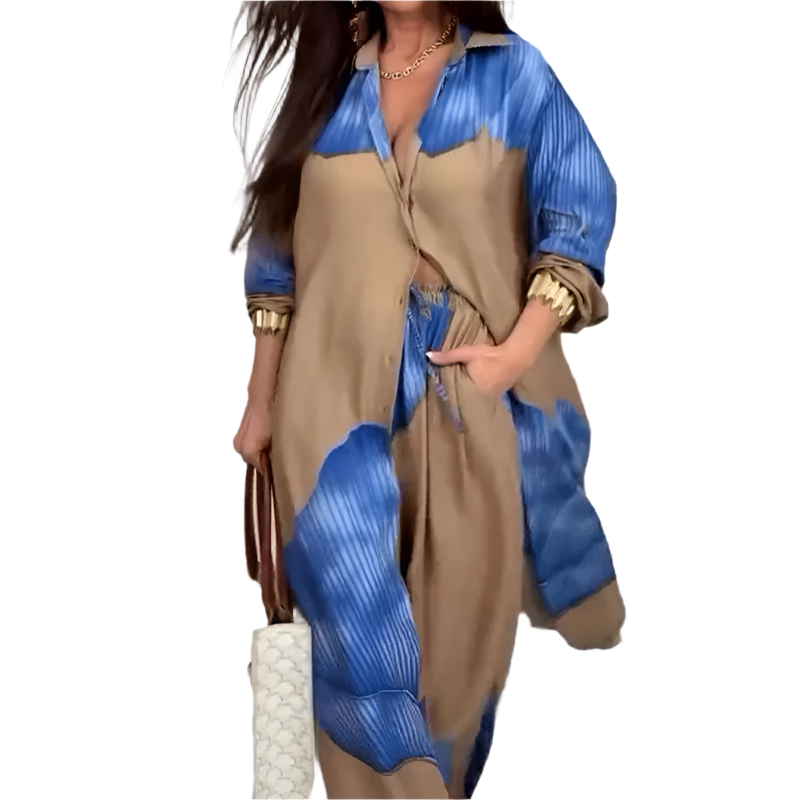 Margarette – Flowy Women’s Lounge Shirt & Trouser Set