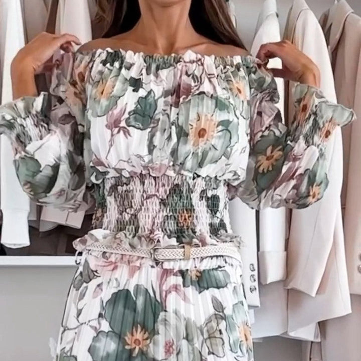 Giulia – Off-Shoulder Blouse & Maxi Skirt Set for Women