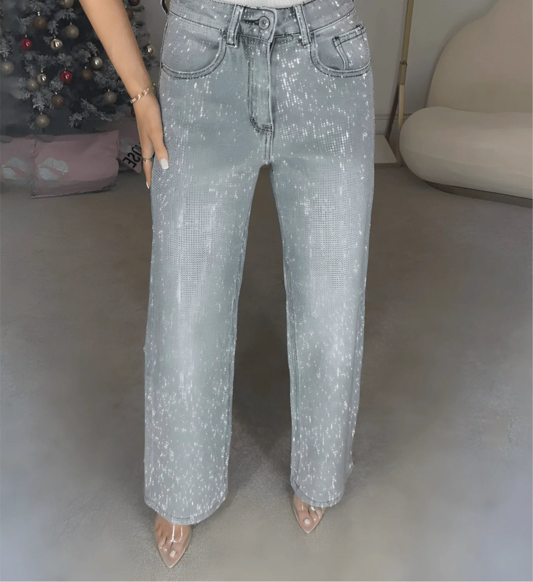 Arriane – Shiny Wide-Leg Women’s Jeans