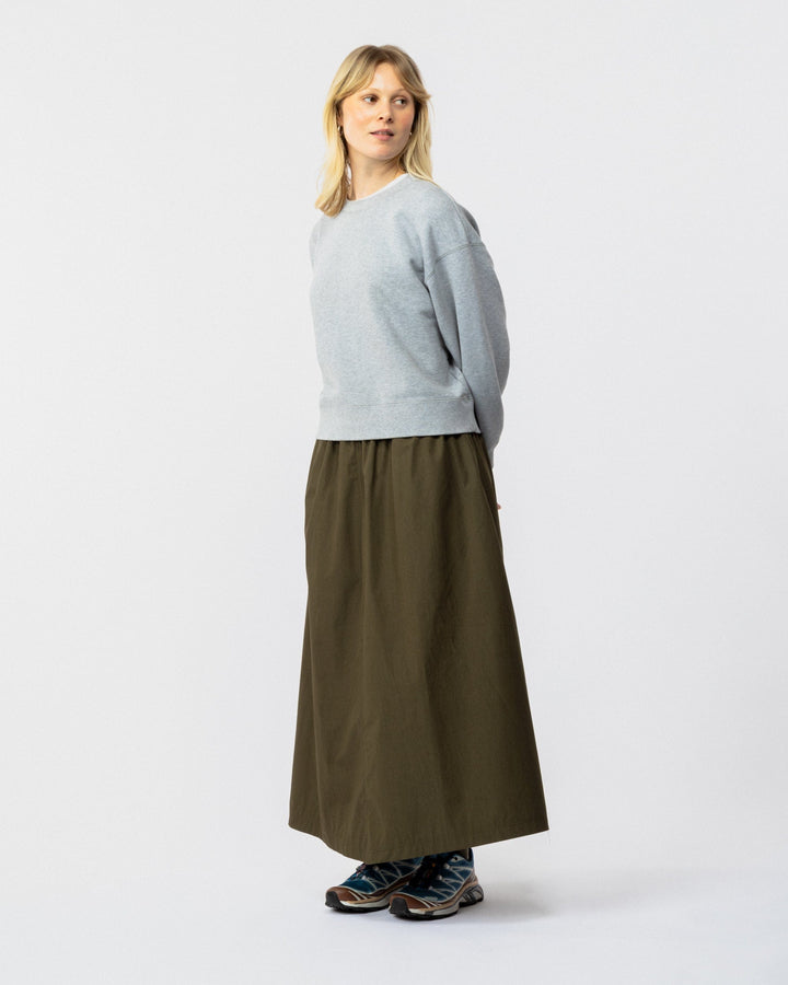 Ayla – Women’s Army Green Poplin Skirt