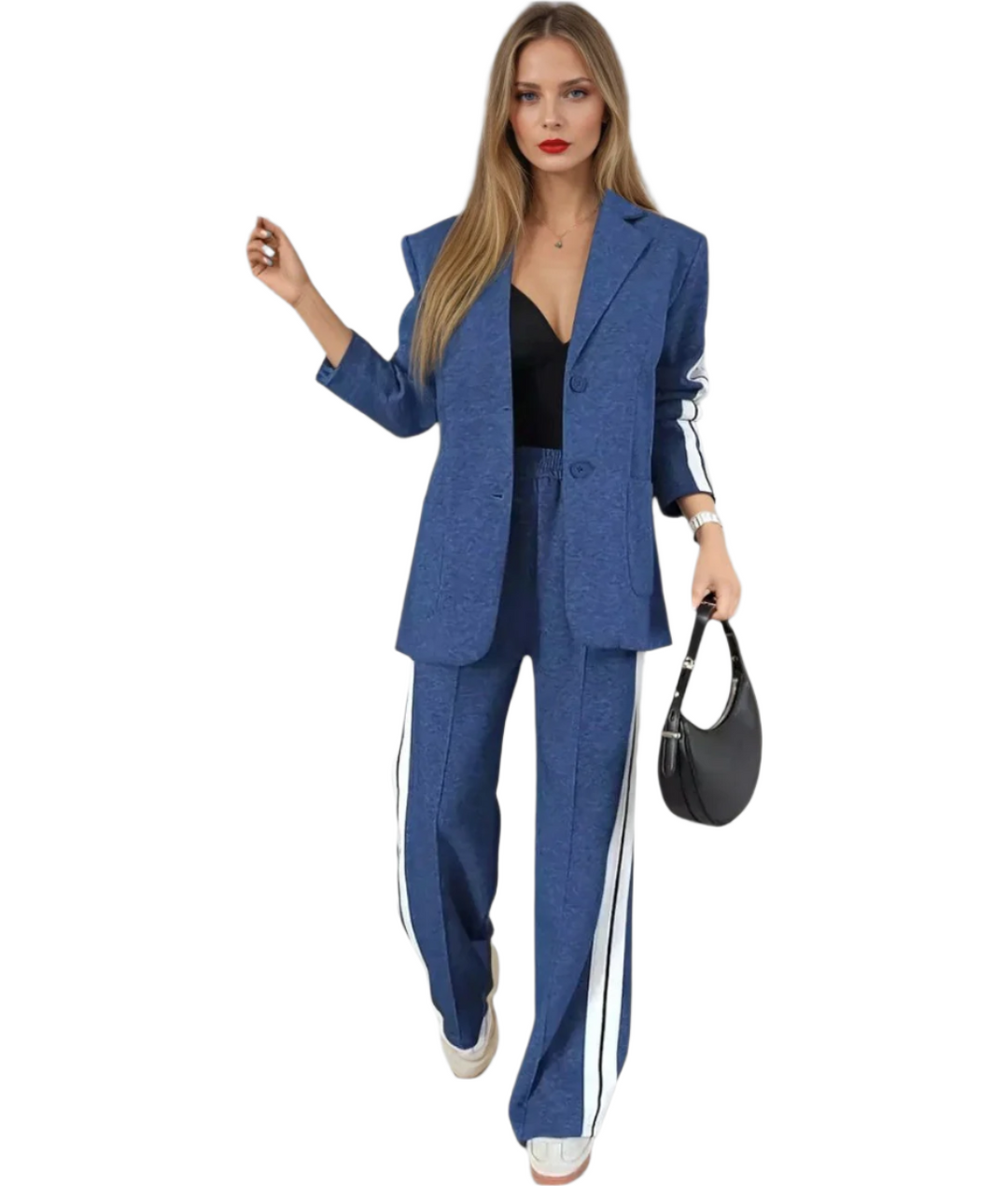 Alexia – Chic Stripe Two-Piece Blazer Set for Women