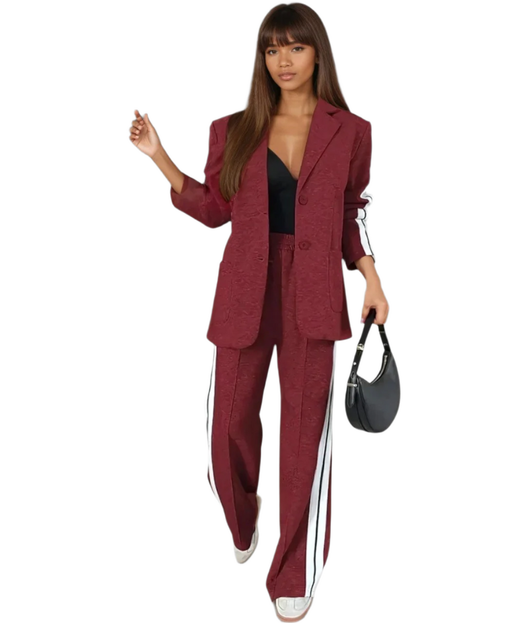 Alexia – Chic Stripe Two-Piece Blazer Set for Women