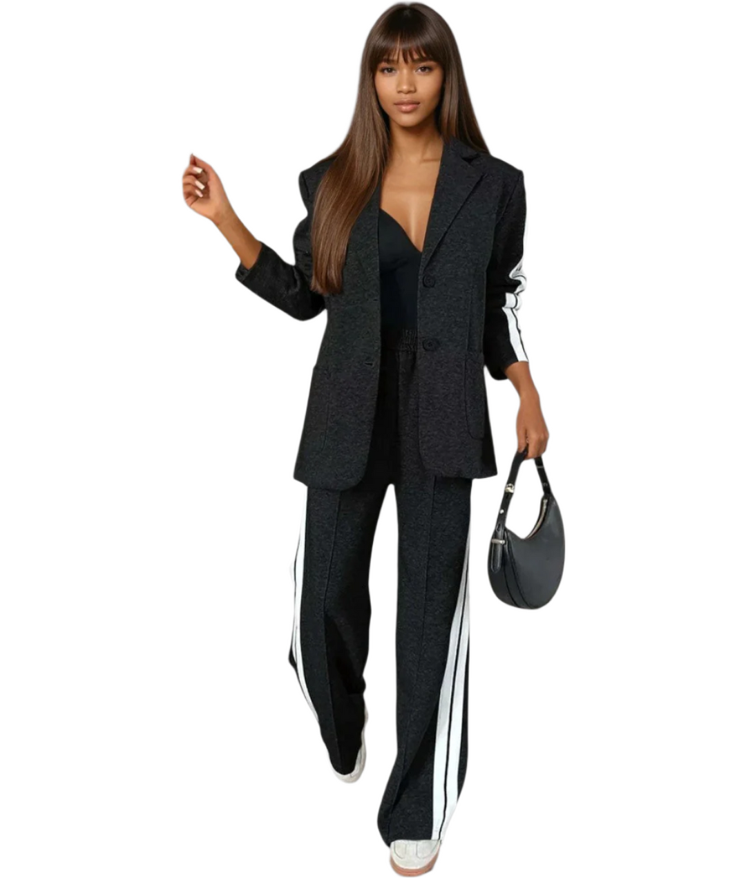Alexia – Chic Stripe Two-Piece Blazer Set for Women