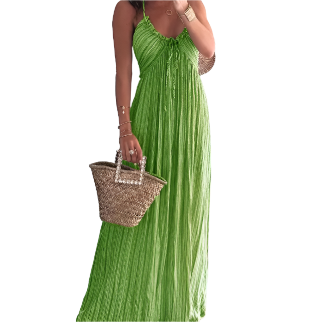 Lucía – Women’s Tie-Up Ruffle Summer Dress