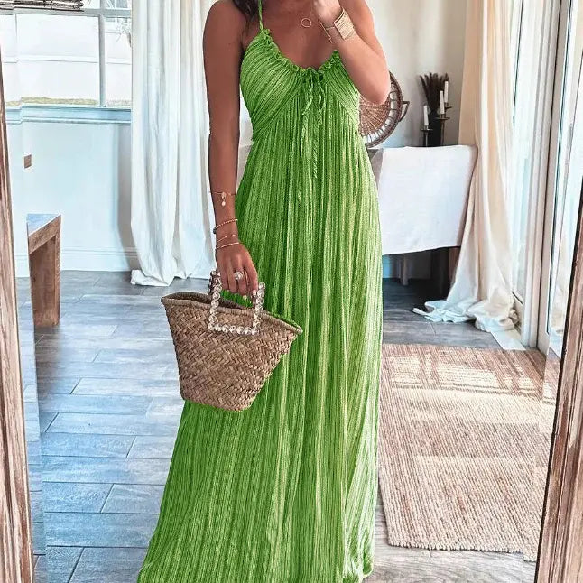Lucía – Women’s Tie-Up Ruffle Summer Dress