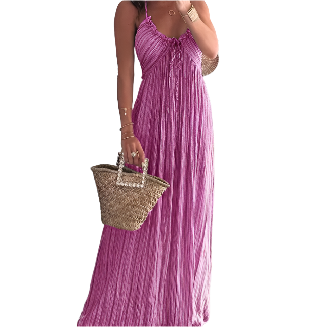 Lucía – Women’s Tie-Up Ruffle Summer Dress