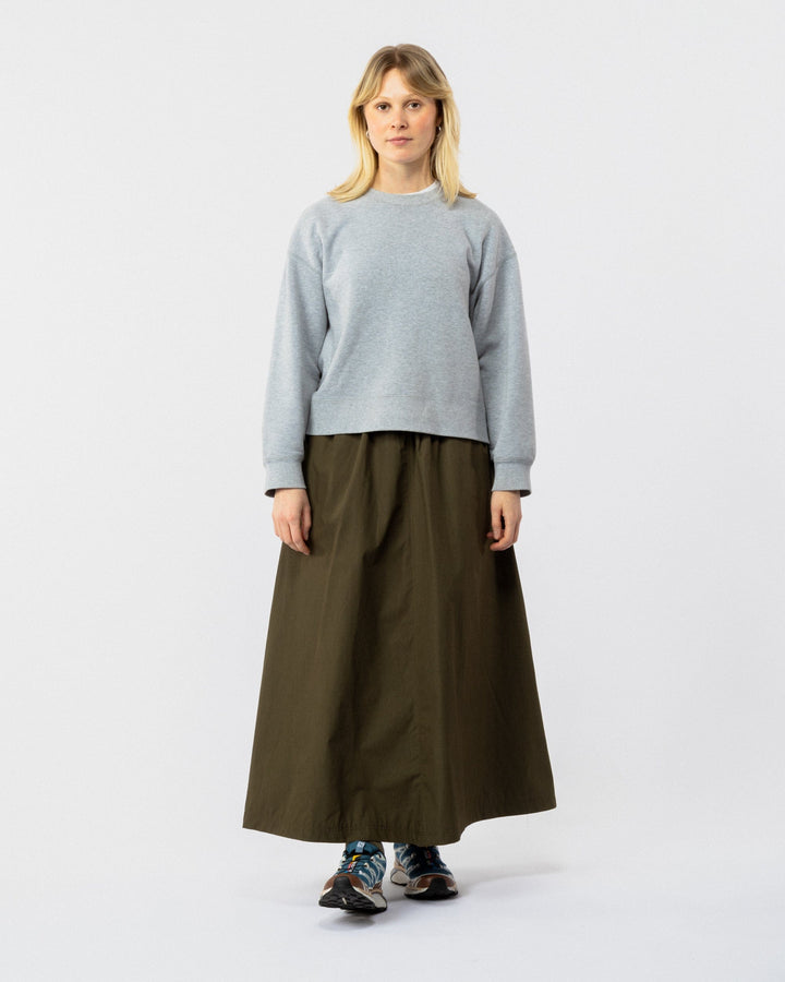 Ayla – Women’s Army Green Poplin Skirt