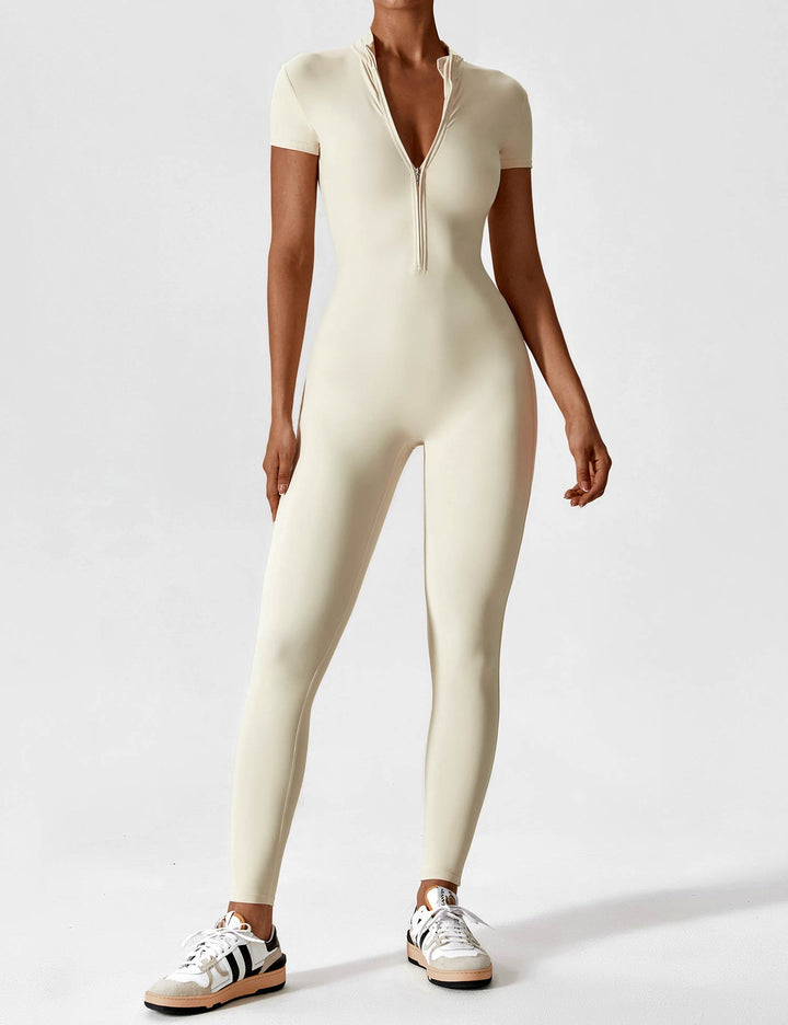 Megan – Sleek Contour Women’s Zipper Jumpsuit