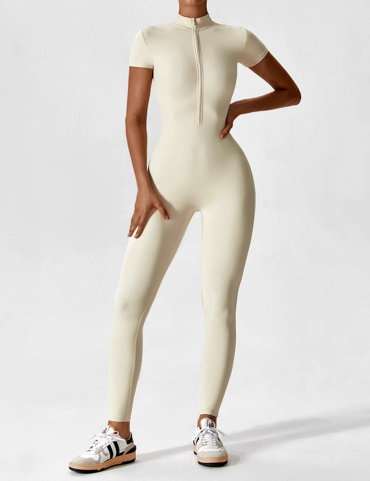 Megan – Sleek Contour Women’s Zipper Jumpsuit