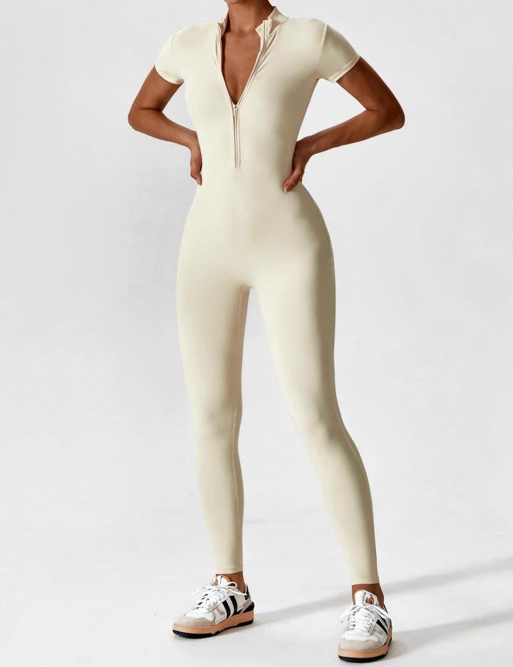 Megan – Sleek Contour Women’s Zipper Jumpsuit