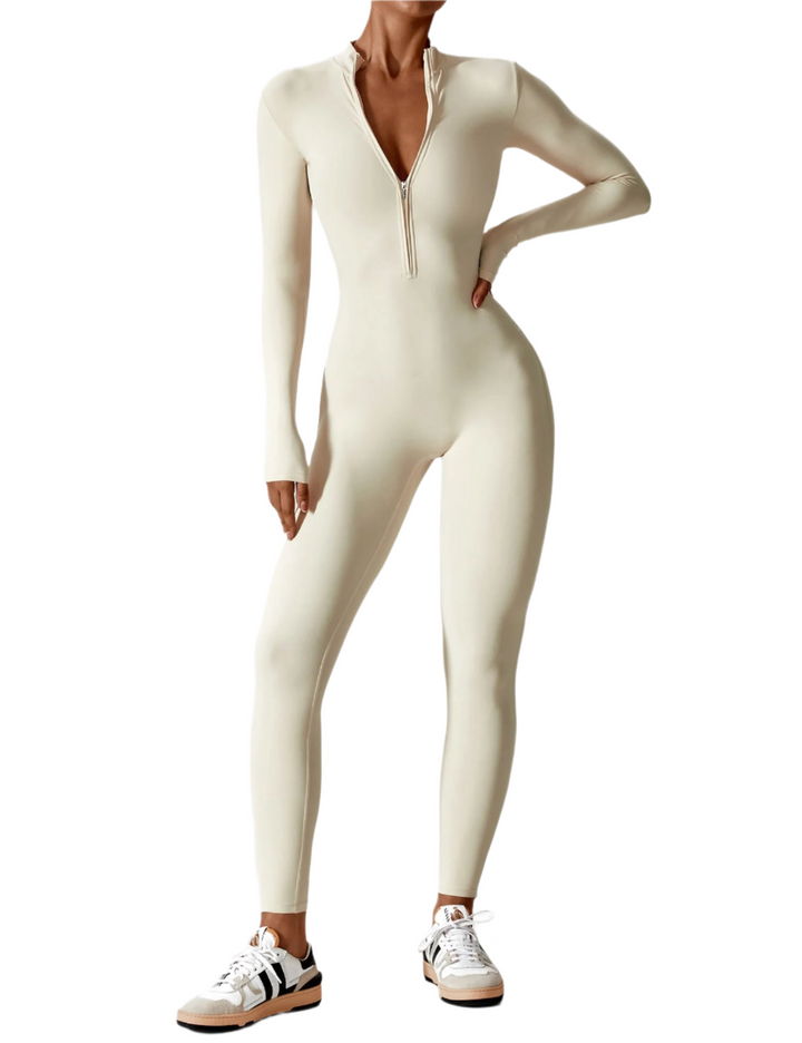 Megan – Sleek Contour Women’s Zipper Jumpsuit