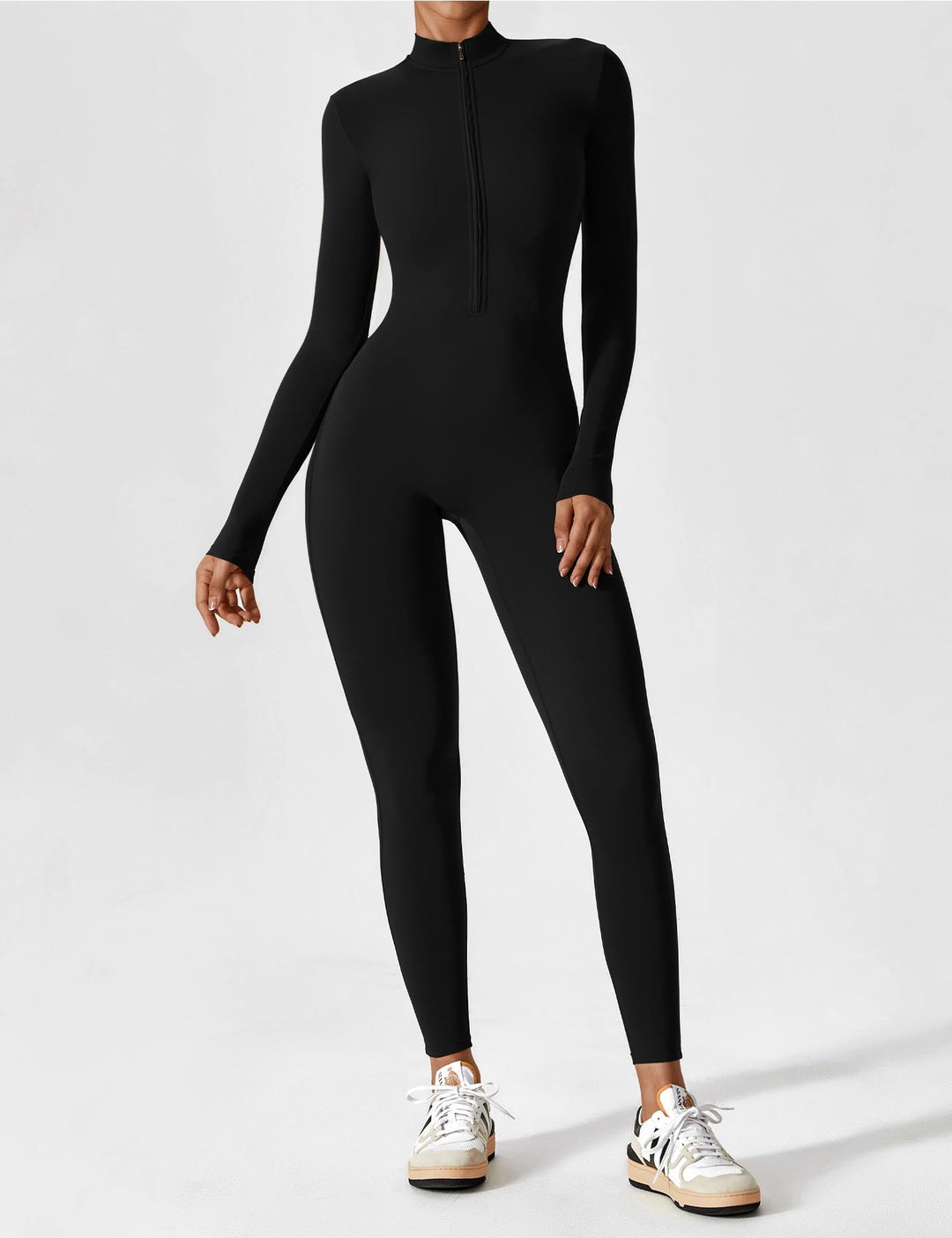 Megan – Sleek Contour Women’s Zipper Jumpsuit