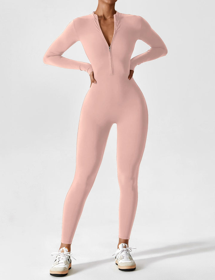 Megan – Sleek Contour Women’s Zipper Jumpsuit