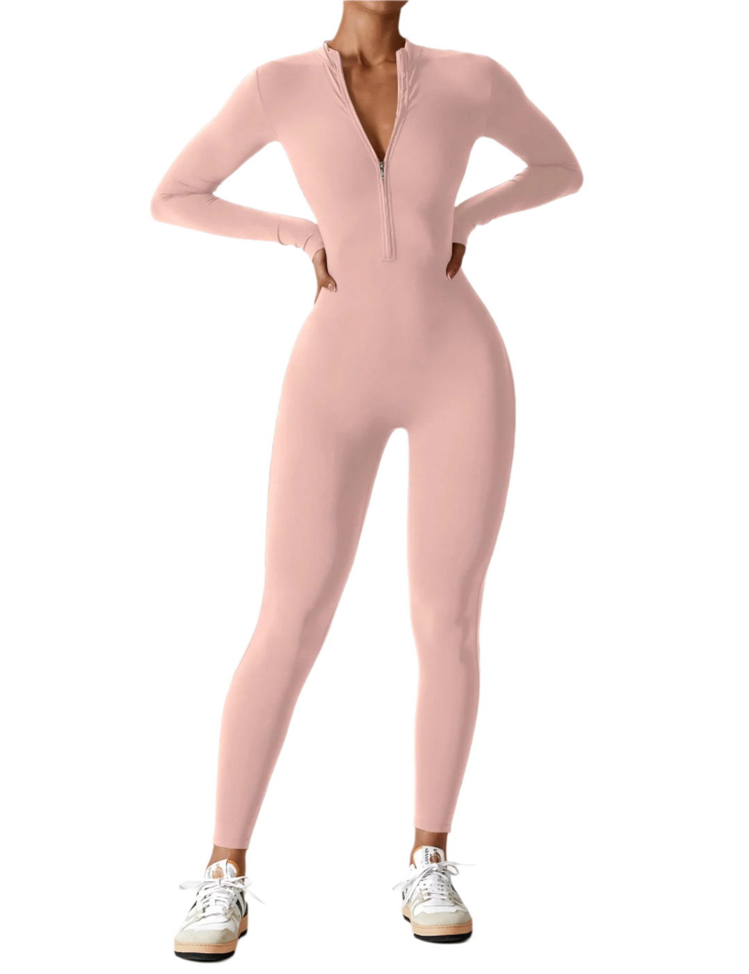 Megan – Sleek Contour Women’s Zipper Jumpsuit